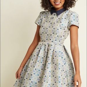 ModCloth Blue Collar A-Line Dress